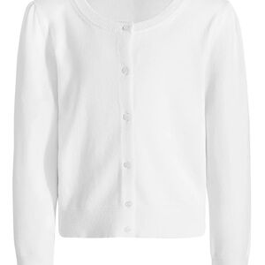 Girls Solid Knit Cardigan, Epic Threads Created for Macy's XL 14/16 White